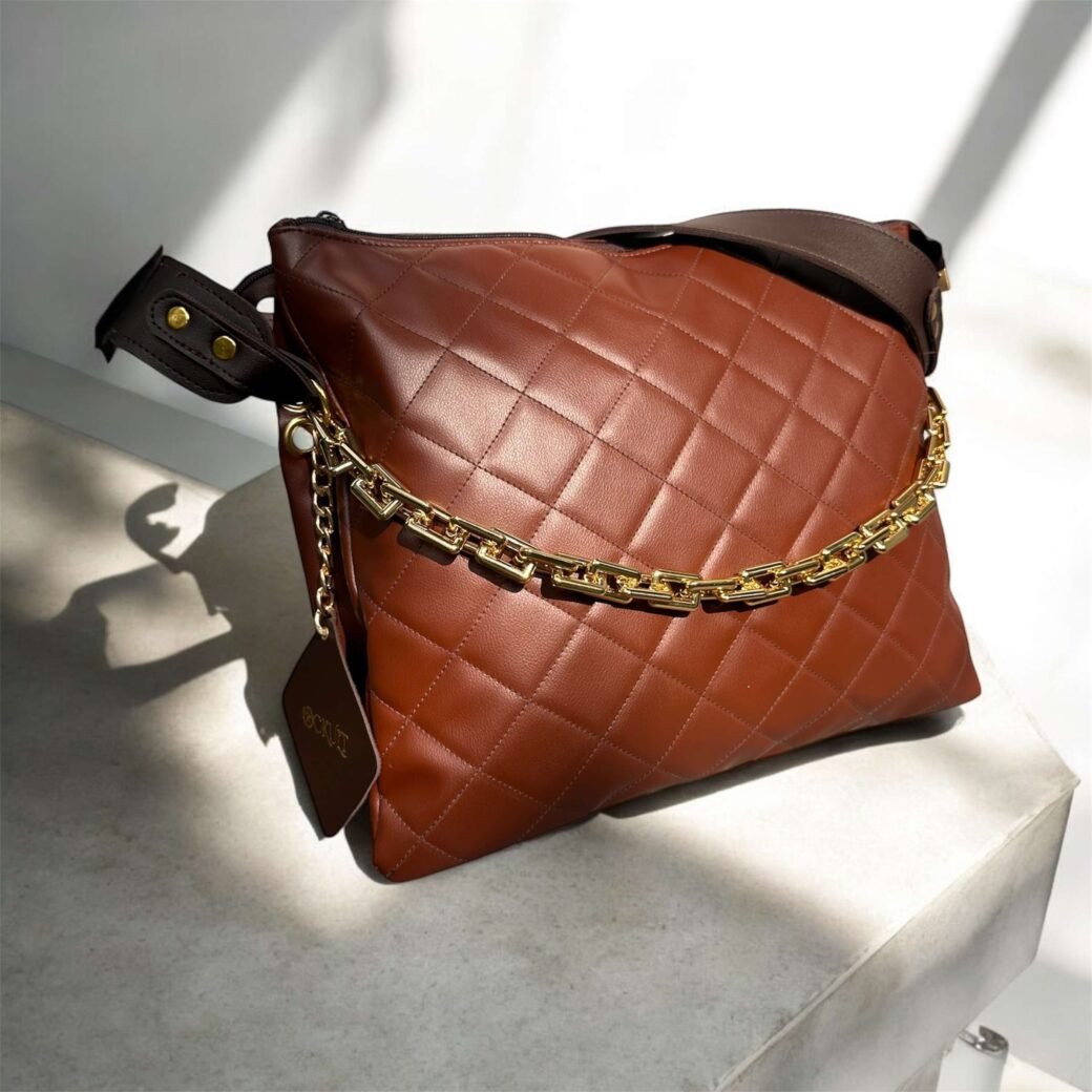 Dark Brown Quilted Bag